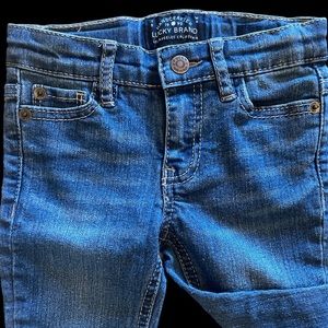 Kids Lucky Sz:3T Straight Leg Stretch Blue Jeans